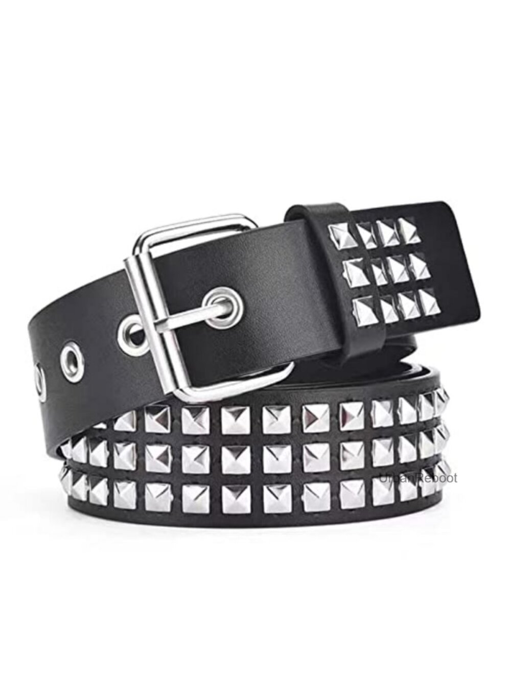 Studded Punk Y2K Goth Belt Faux Leather Unisex 44in
